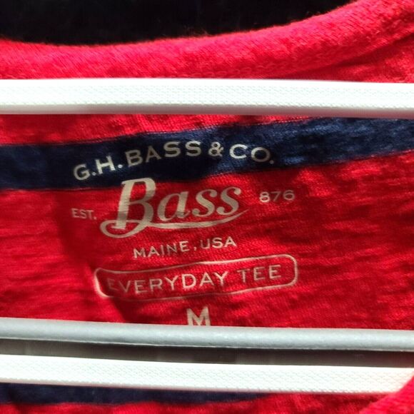G.H Bass & Co. Womens Every Day Tee Multicolor Size Medium 100% Cotton Pullover - Picture 5 of 12